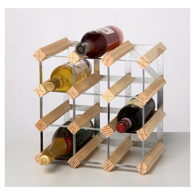 Rta From Samuel Groves - Pine wood and galvanized steel wine cellar for 12 bottles